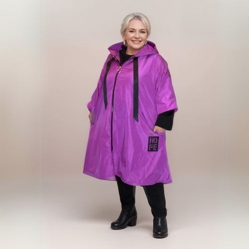 ROCKTHOSECURVES GIACCA DONNA MAC A-LINE LUNGHEZZA LUNGA TAGLIE FORTI CON CAPPUCCIO - Foto 22 di 40