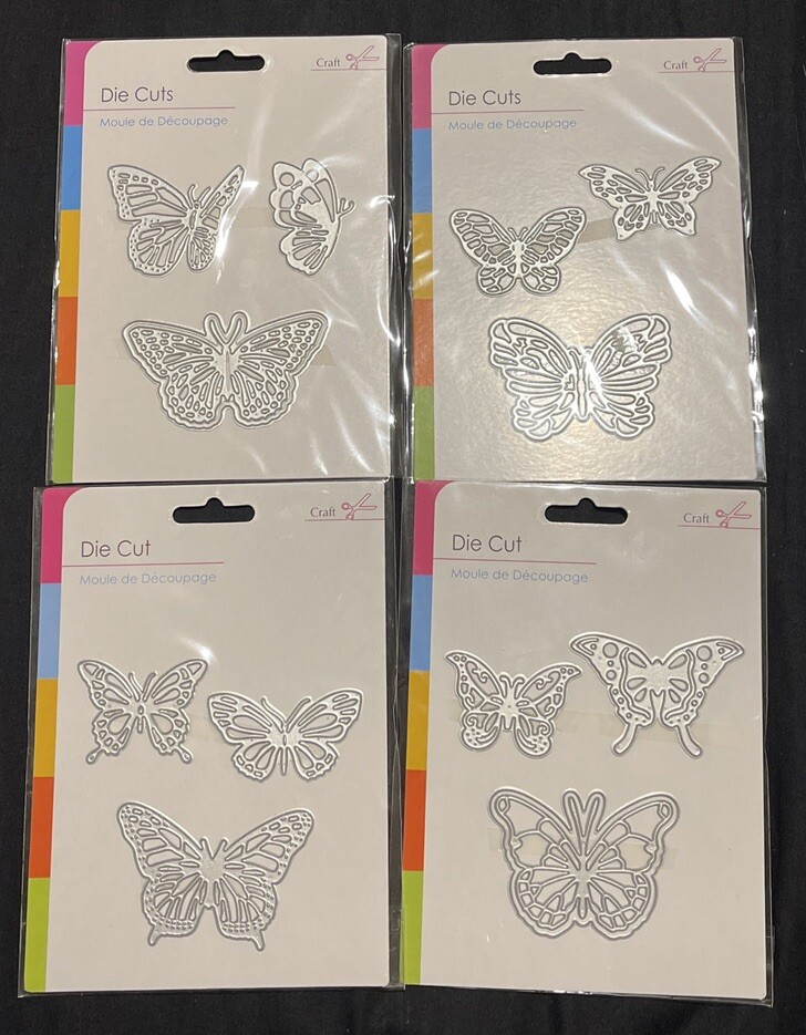 4 Craft Die Cuts Set Butterfly Set Of 4 Dies Cutting