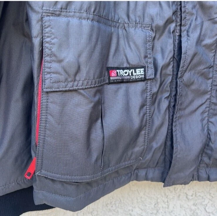 Chaqueta gris Troy Lee Designs Titus Racing Team Moto para hombre talla M Foto 4 de 4