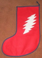 Grateful Dead Christmas Stocking with Bolt 18"