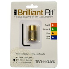 3/4" Techniglass Diamond Brilliant Grinder Bit Fine 200/230 Grit