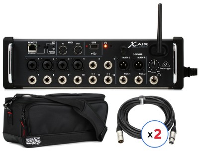 Behringer X Air XR12 Digital Mixer with Case and Cables