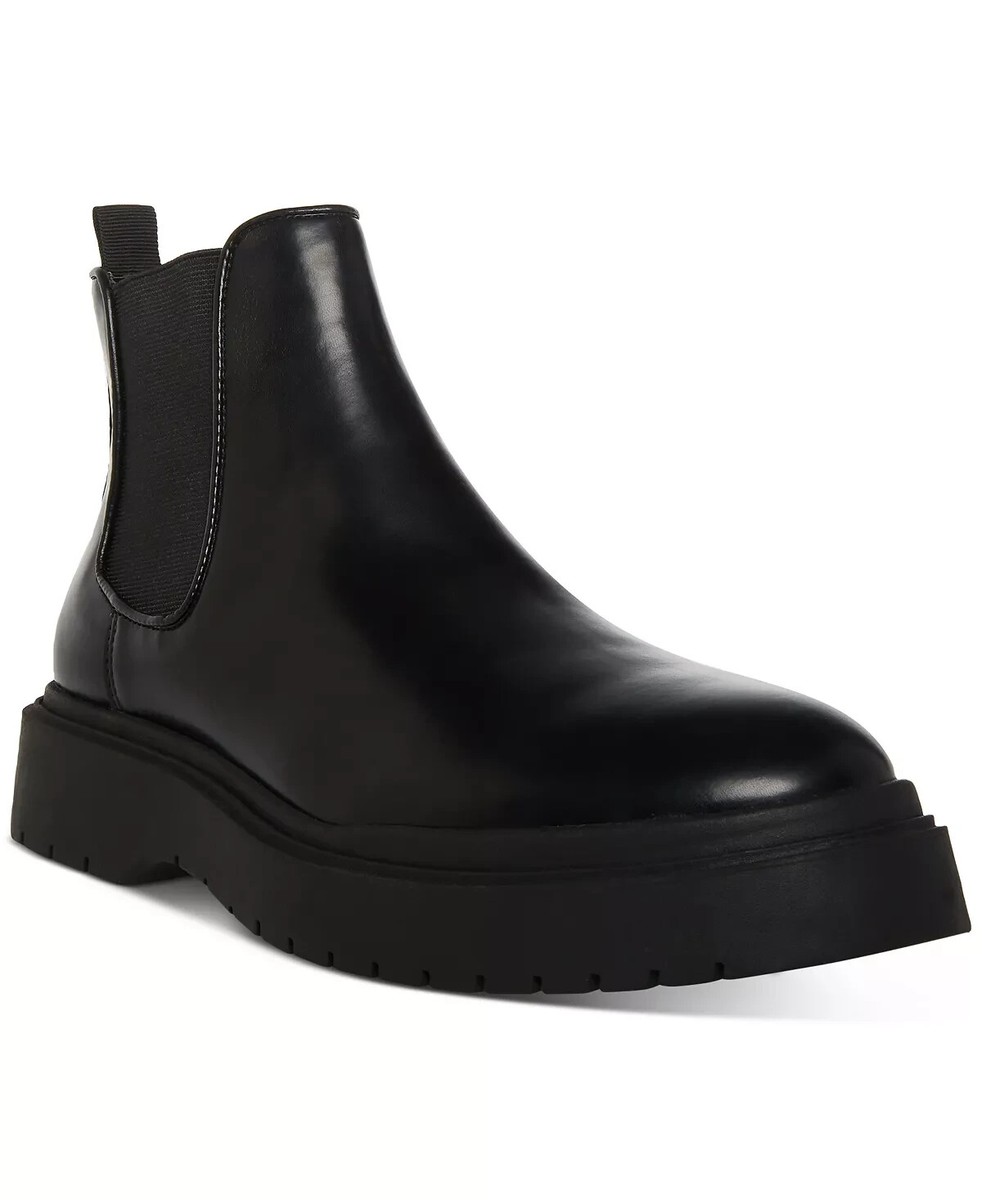 MADDEN Mens Black Goring Comfort Aillem Round Toe Wedge Boots Shoes 7.5 MADDEN Mens Black Goring Comfort Aillem Round Toe Wedge  main image 3