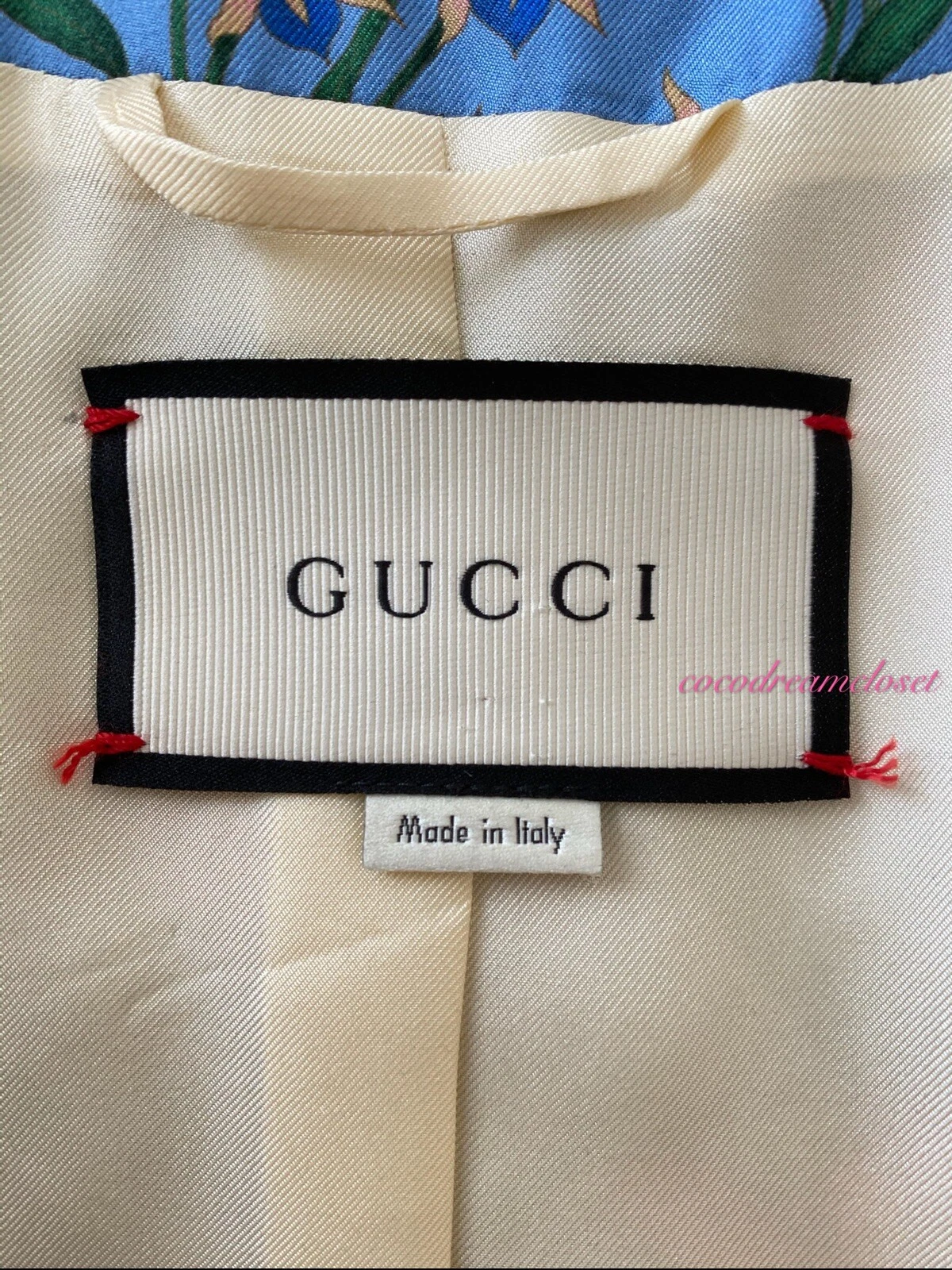 GUCCI 2017 GIACCA CON BOTTONI FLOREALE PERLA RUNWAY PRIMAVERA 36