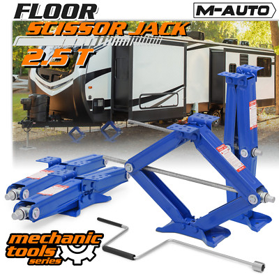 4 Pack Car Lift Up Kit 2.5 Ton Floor Scissor Jack Tire Change Tool Camper Travel