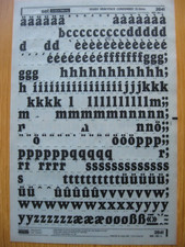 1 x Letraset  Lower Case GOUDY HEAVYFACE CONDENSED 60pt  15mm Sheet 2841   (bb)