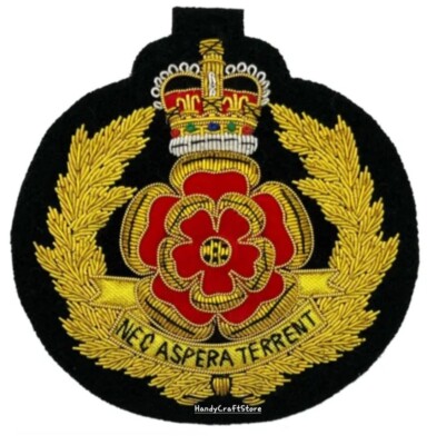 DUKE OF LANCASTER  HANDMADE EMBROIDERY GOLDEN  BULLION BLAZER BADGE/PATCH