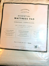Pottery Barn Teen Essential Mattress Pad Cover White Full NWT 