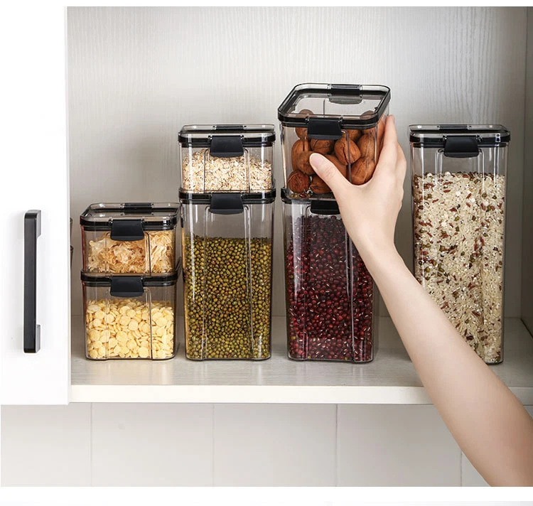 Kitchen Container Plastic Box Jars for Food Storage Bulk Cereals Kitchen  Hacks