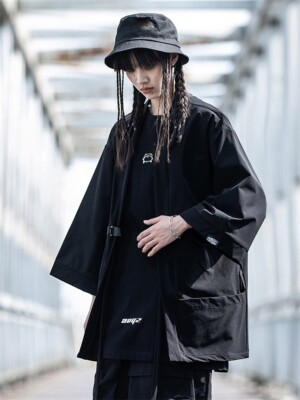 アウターその他 [MATINKIM]detachable long coat jacket in black DETACHABLE LONG COAT JACKET IN BLACK – Matin Kim