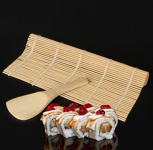 Sushi Maker Kit with Rice Roll Mold DIY Roller Mat and Paddle Set