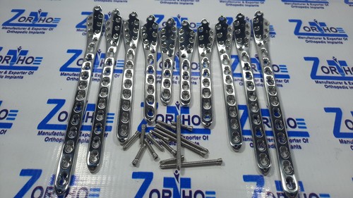 Distal Tibia Locking 4,6,8,10 & 12 Hole Plates L& R & LCP Screw 102 Pcs SS316L - Picture 2 of 5