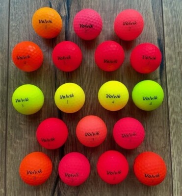 18 GOLFBÄLLE Volvik Vivid, Bunt, gute Qualität AAA-AA, Training und Turnier
