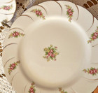 Cup And Saucer Set (4), w/3 Dessert Plates, Vintage, White, Flowers & Gold Trim — photo 4