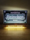 NOS VINTAGE HEINEKEN IMPORTED BEER LIGHT SIGN UP BAR CASH REGISTER TOPPER