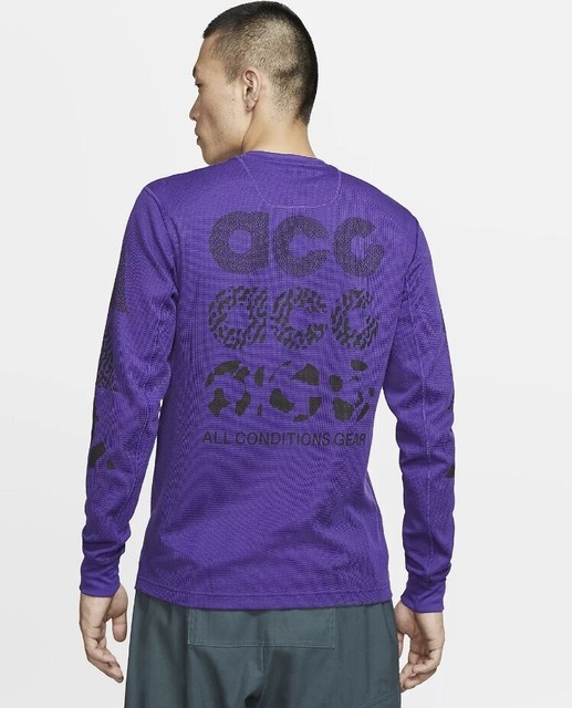 nike acg long sleeve waffle top