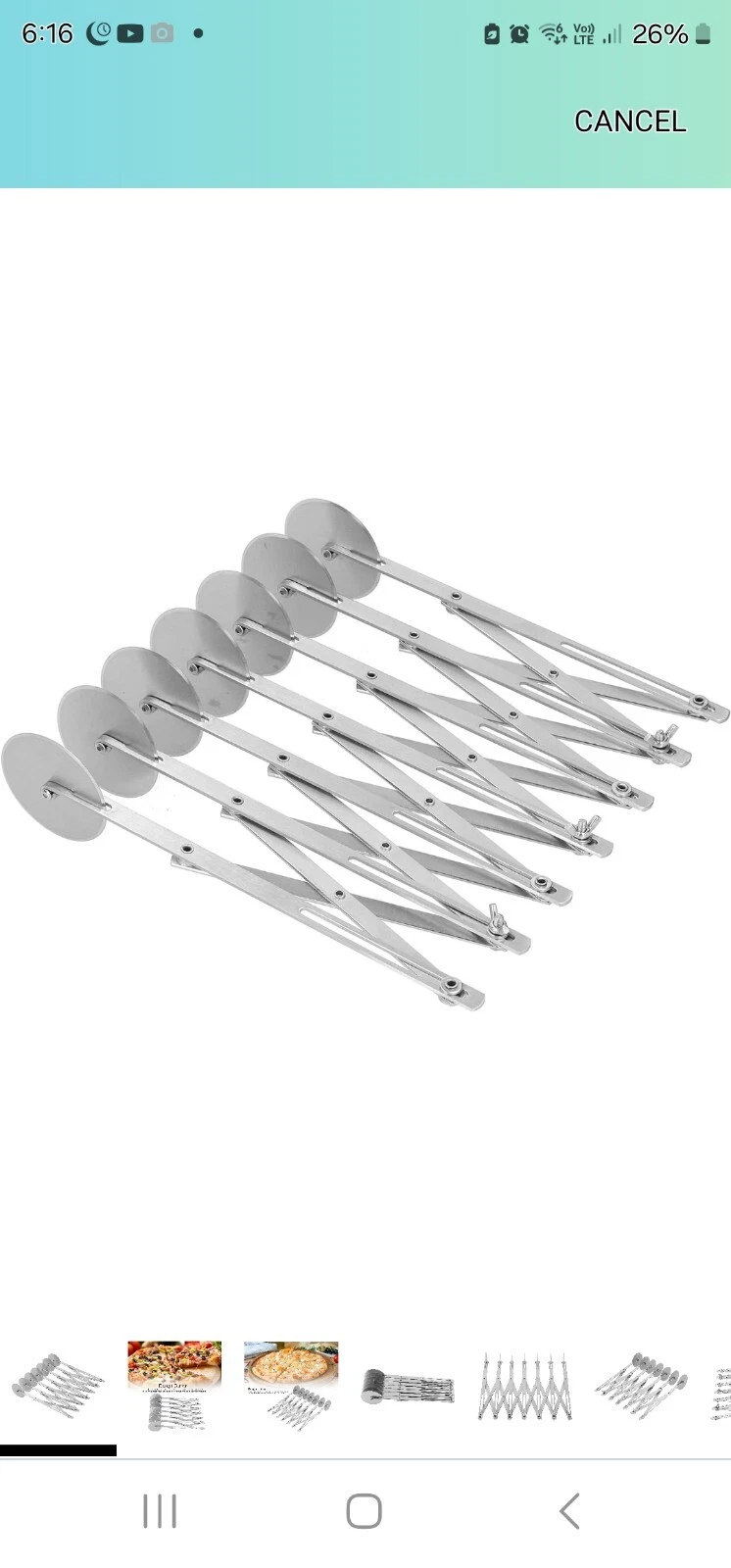 E J Worsle 7 Wheel Stainless Steel Pizza Cutter Dough Pastry Bread Cutting
Opens in a new window or