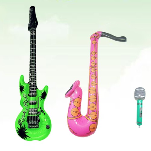 Musical Instrument Luftballons Aufblasbare Gitarren Für Kinder Blow Up Spielzeug - Bild 10 von 12