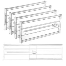6" Tall Upgrade Drawer Dividers, 12.8"-22.3" Expandable, 4 Pack
