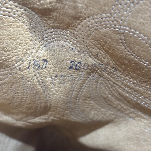 Stivali Frye uomo 11,5D pelle marrone western cowboy tacco ricamato pull on - Foto 8 di 8