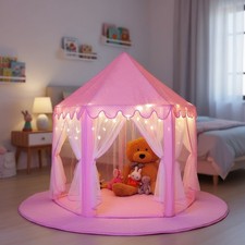 Deluxe Kids Princess Play Tent with Star Lights - Ideal for Imaginative Play