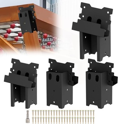 Deer Blind Brackets, Outdoor 4 x 4 Platform Bracket, 12 / 14 Gauge Steel Elev...