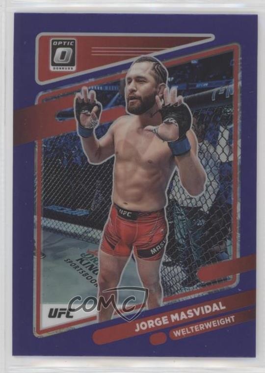 2022 Panini Donruss Optic UFC Purple Prizm Jorge Masvidal #79 0m72