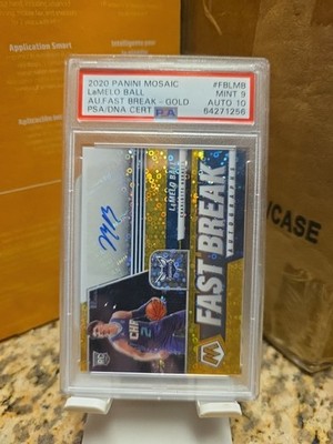 Lamelo Ball Rc Gold 7/10 PSA 9 Pop 4 Auto 10 Pop 1