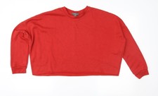 Womens UK Size S Primark Red Pullover Sweatshirt