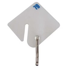 Key Tag, White, Rectangle, Nickel Plated 20 Pk, 33J875