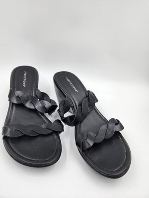 Predictions Strappy Wedge Slip-on Open Toe Leather Upper Sandal Size 11  EU 44
