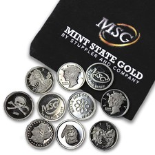 Ten (10) One Gram .999 Fine Silver Rounds wit...