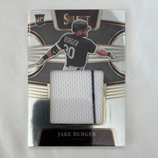 Panini 2022 Select Jake Burger Rookie Memorabilia #RJS-JB Jumbo Swatch White Sox