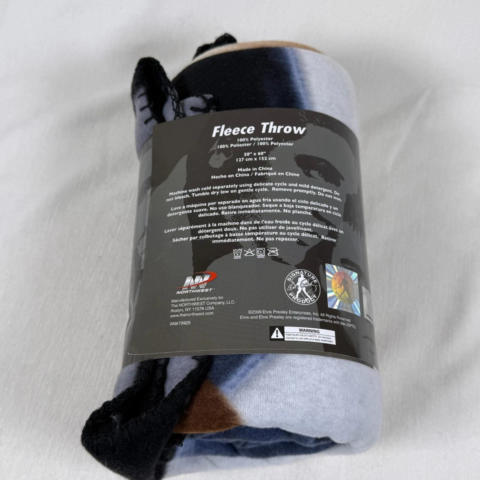 Manta afgana polar Elvis Presley Idol 50" x 60" Foto 2 de 4