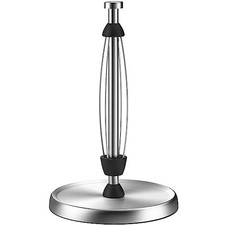 Paper Towel Holder Countertop, One-Handed Tear, Stainless Steel, Silver