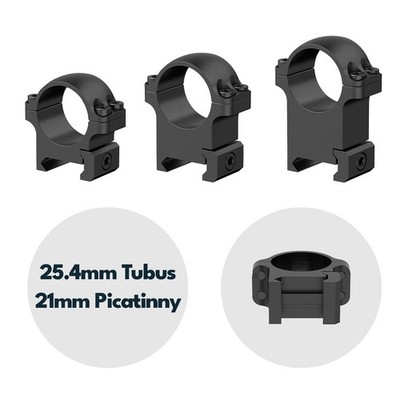Vector Optics XASR-S01 X-Accu Stahl-Montage für 25,4mm Tubus und 21mm Picatinny