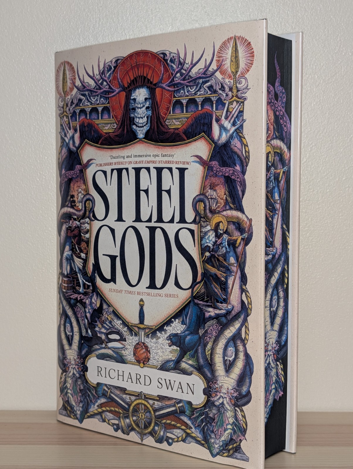 SIGNED Steel Gods Richard Swan 1st Ed 1st Print Numbered Sprayed Edges HC New