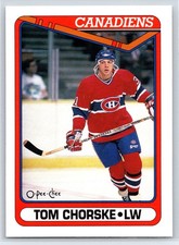 1990-91 O-Pee-Chee Tom Chorske Rookie Montreal Canadiens RC #490