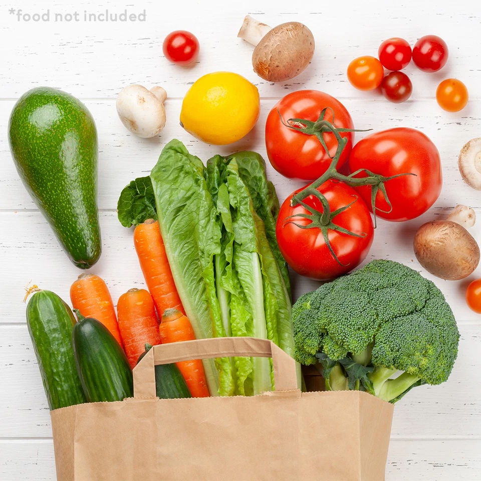 verpacking 250 Papiertragetaschen mit Flachhenkel Papiertüten Bio Papiertasche - Bild 4 von 4