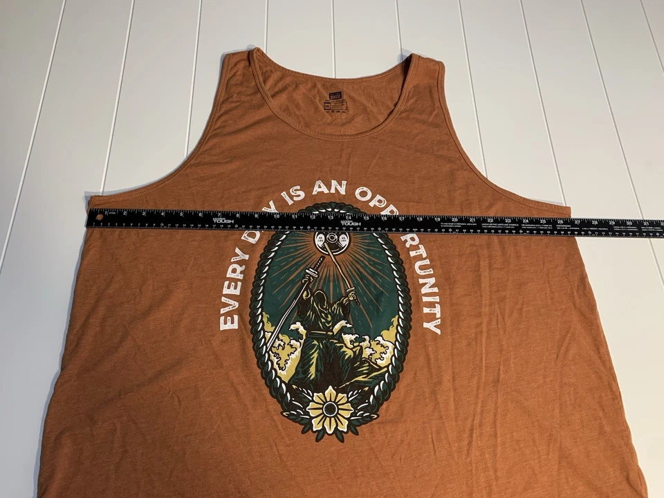 Regata masculina The Lift Box laranja “Everyday is an Opportunity” 3XL - Imagem 3 de 4