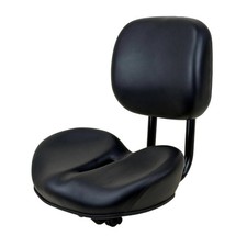 Cycle Seat with Backrest Upholstered Adjustable Backrest Bike Seat Cushioned