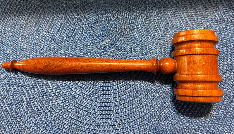 Vintage Wooden  Judges and Auctioneer Gavel 10" Long