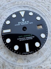 QUADRANTE ORIGINALE 100% DIAL ROLEX GMT MASTER NERO BLACK 116713LN TOP CONDITION