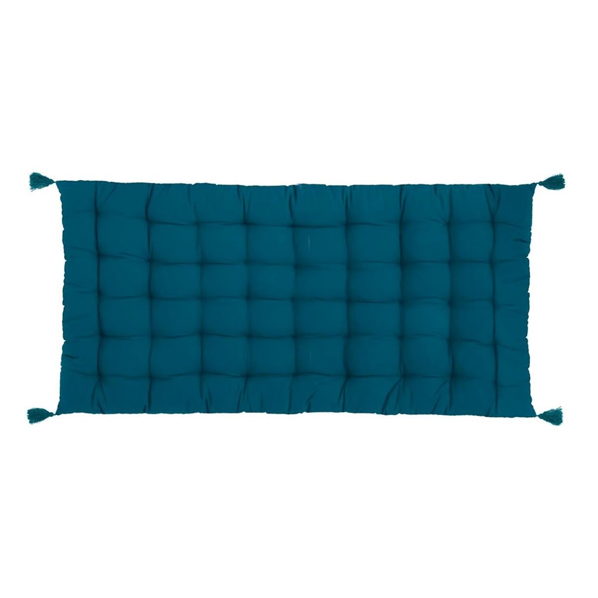 Matelas de sol 4 pompons Otto 60x120cm rembourrage dense isolant bleu - 2