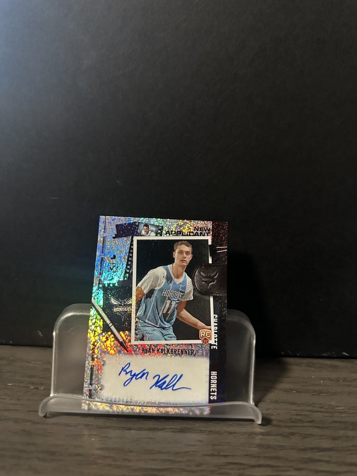 2025 Topps Basketball New Applicant Ryan Kalkbrenner Rookie Auto Holo Foil