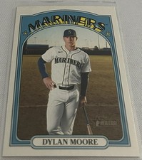 2021 Topps Heritage Baseball Dylan Moore Seattle Mariners base card #320