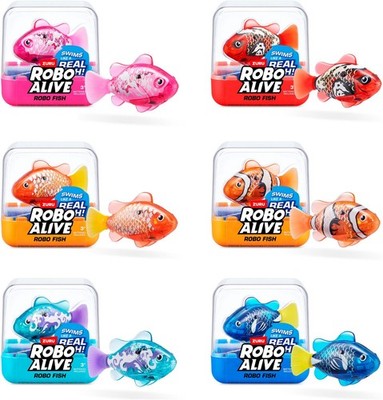 ROBO ALIVE Robo Fish Serie 3 Roboter-Fisch farblich sortiert / 1 Stk. mit Funkti