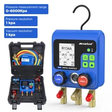 Digital HVAC Manifold Gauge Set Refrigeration AC Gauges for R1234yf R12 R410A