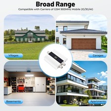 2G 3G 4G Mobile Cell Phone Signal Booster Amplifier Repeater GSM 900MHz Yagi Set