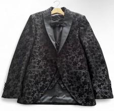 Black Flower-detailed, Vercini Floral Elegance Tuxedo